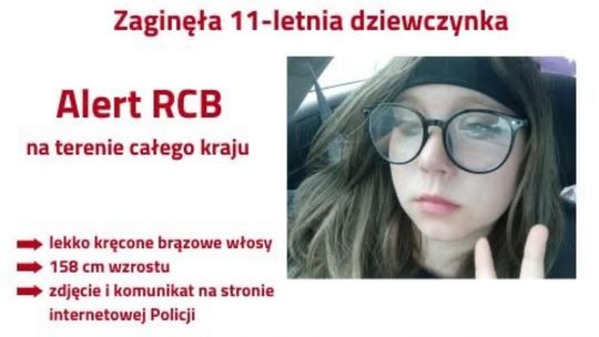 [AKTUALIZACJA] CHILD ALERT – Zaginęła 11-letnia Patrycja. Policja prosi o pomoc