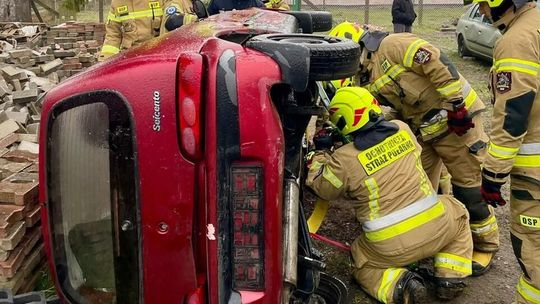 Ćwiczenia zgrywające służb ratowniczych w Strzeczonie. OSP Zakrzewo w akcji