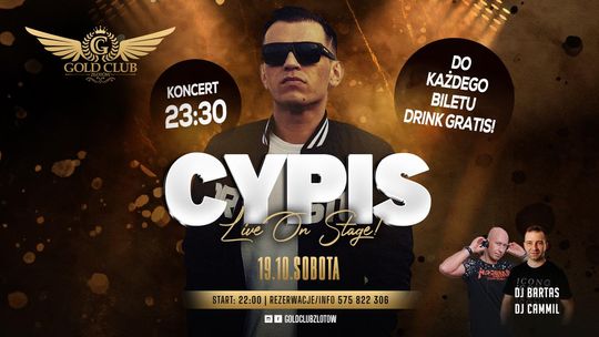 Cypis wystąpi w Gold Club Złotów