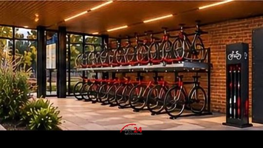 Dwupoziomowy parking rowerowy w Złotowie. Tak wygląda projekt nowej wiaty
