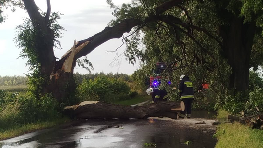 Intensywne burze nad powiatem złotowskim – strażacy interweniowali ponad 130 razy