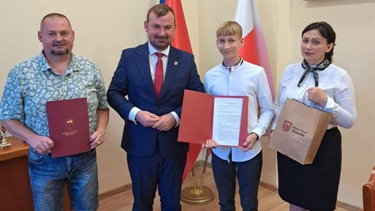 Jakub Łacheta ze stypendium sportowym burmistrza Krajenki