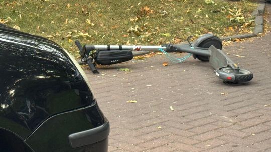 Kolejne zdarzenie z udziałem kierującego hulajnogą