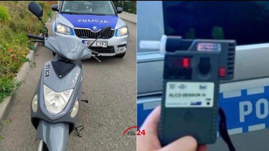 Nietrzeźwy jechał skuterem przez Krajenkę. Świadek zareagował w porę