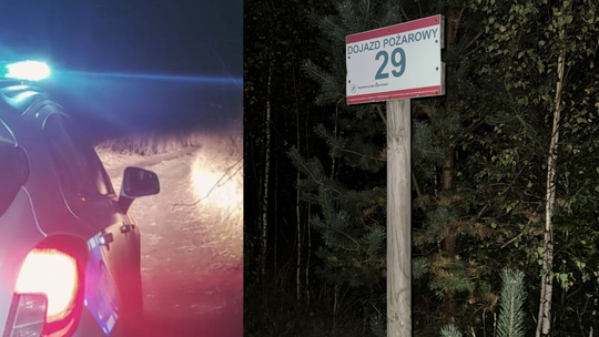 Nocna akcja policjantów na byłym poligonie w gminie Okonek