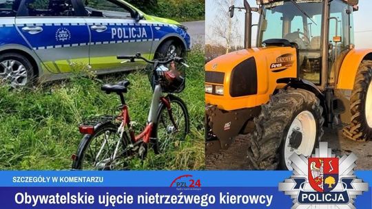Obywatelskie ujęcie nietrzeźwego rowerzysty. Miał blisko 1,5 promila