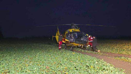 Pilna akcja ratunkowa w Scholastykowie. Na miejscu lądował śmigłowiec LPR