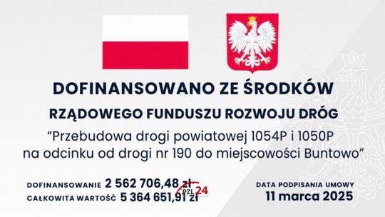 Ponad 5,3 mln zł na przebudowę drogi do Buntowa. Powstanie także trasa rowerowa