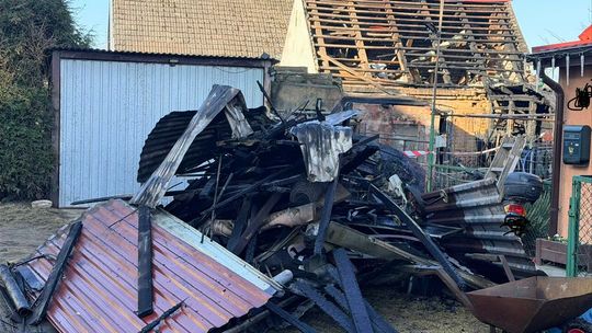 Pożar budynku gospodarczego w Złotowie