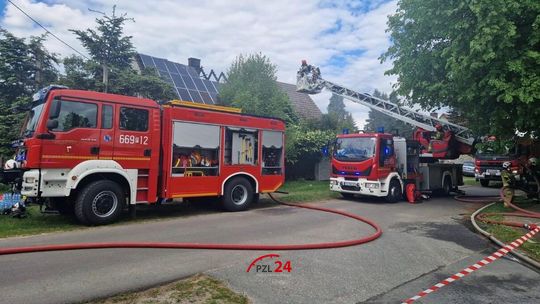 Pożar budynku mieszkalnego w Skórce Pożar budynku mieszkalnego w Skórce