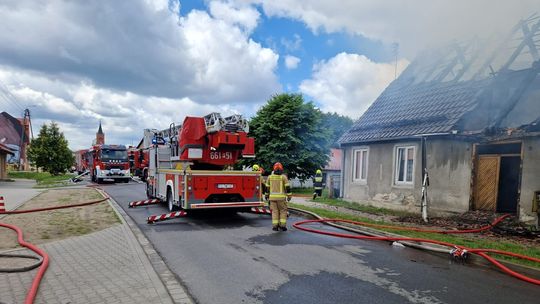 Pożar budynku wielorodzinnego w Jastrowiu