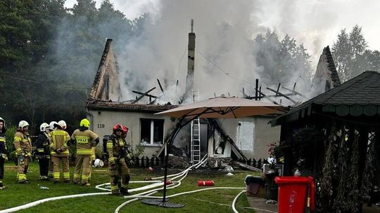 Pożar domu jednorodzinnego w Górznej