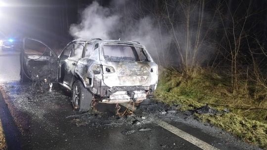 Pożar samochodu na DK22