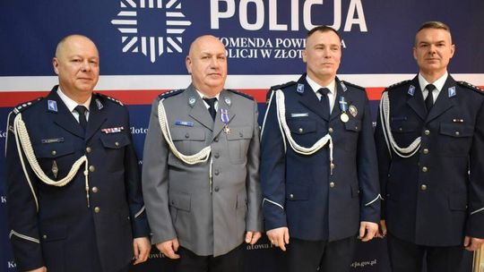 Pożegnanie zasłużonych funkcjonariuszy Policji w Złotowie