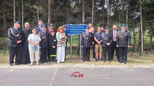 Ścieżka rowerowa w Krajence otrzymała imię Piotra Baranowskiego