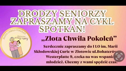 Seniorzy, to spotkanie jest dla Was