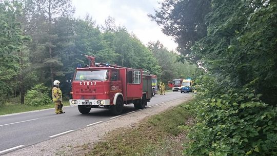 Wypadek motocyklisty na DW 189. 18-latek trafił do szpitala