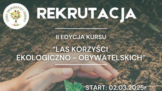 Zapraszamy na drugą edycję kursu „Las korzyści ekologiczno-obywatelskich”