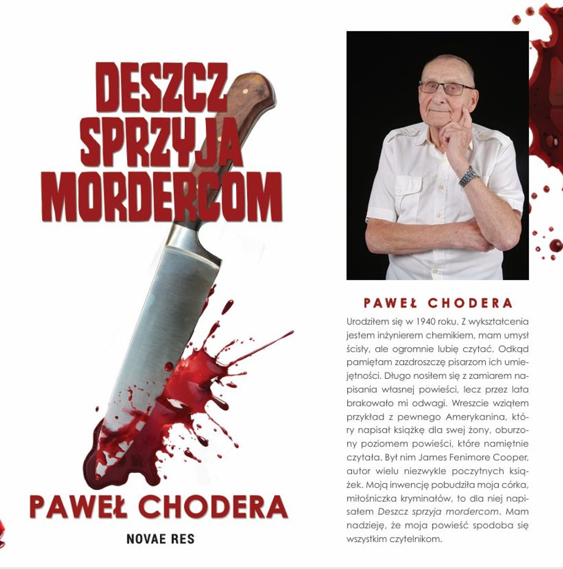 „Deszcz sprzyja mordercom” - kryminał od Pawła Chodery