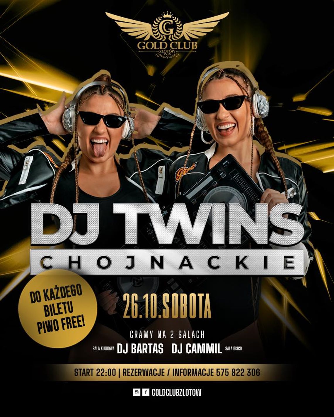 Dj Twins Chojnackie zagrają w Gold Club Złotów