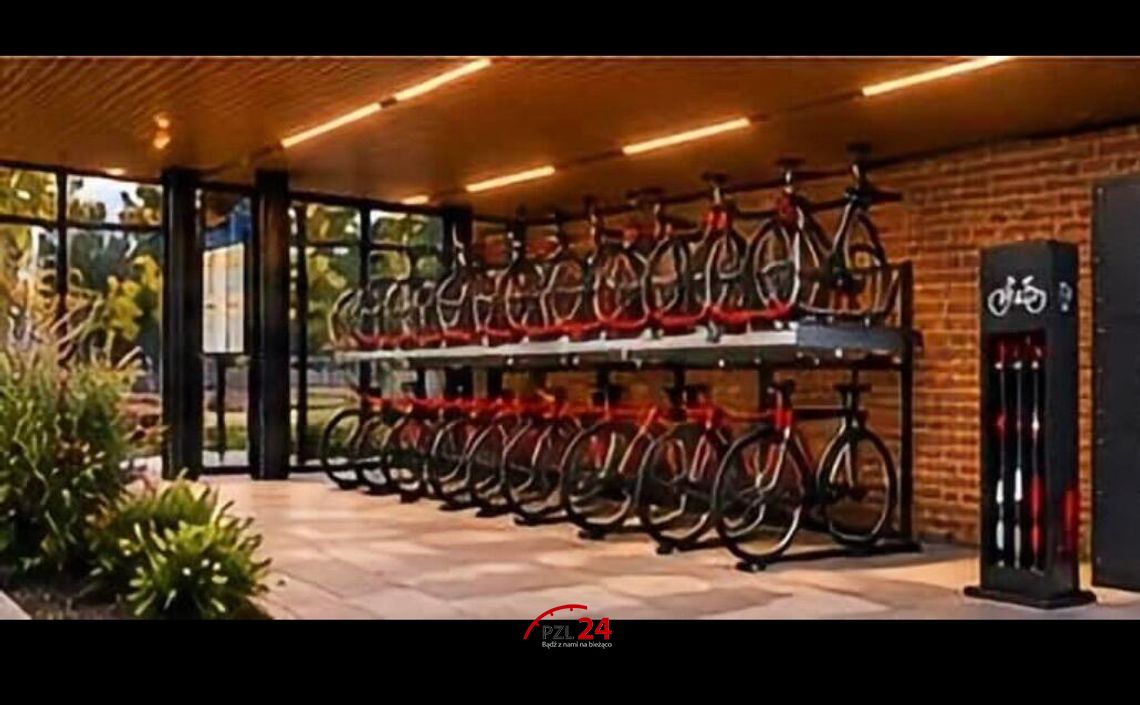 Dwupoziomowy parking rowerowy w Złotowie. Tak wygląda projekt nowej wiaty