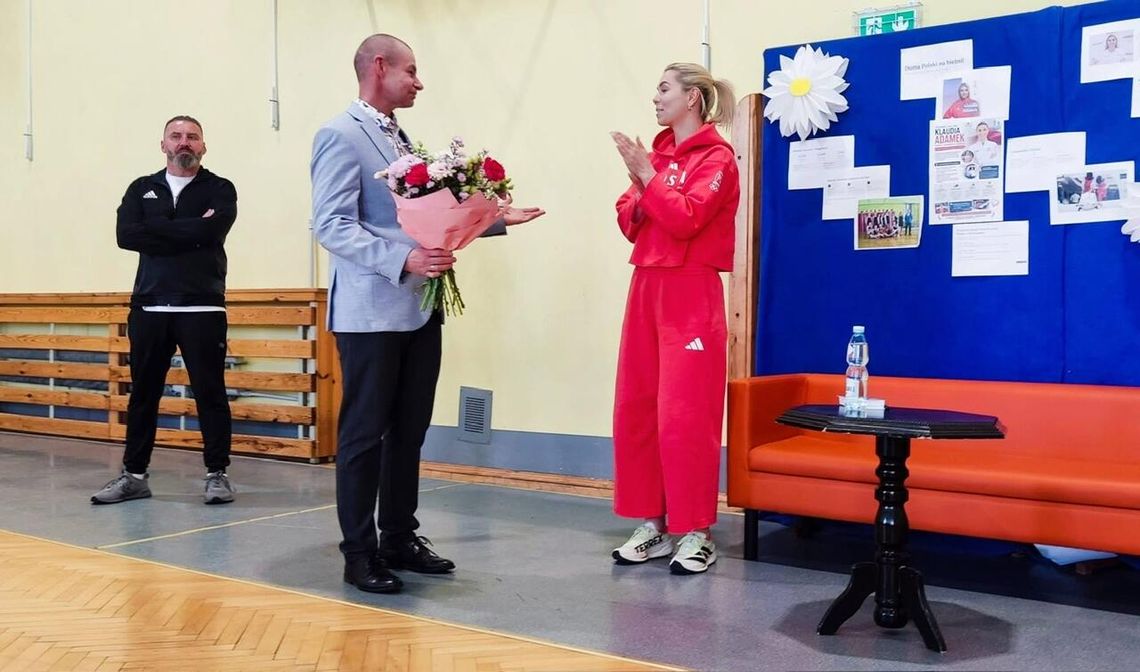 Inspirujące spotkanie z mistrzynią. Klaudia Adamek odwiedziła swoją szkołę w Złotowie
