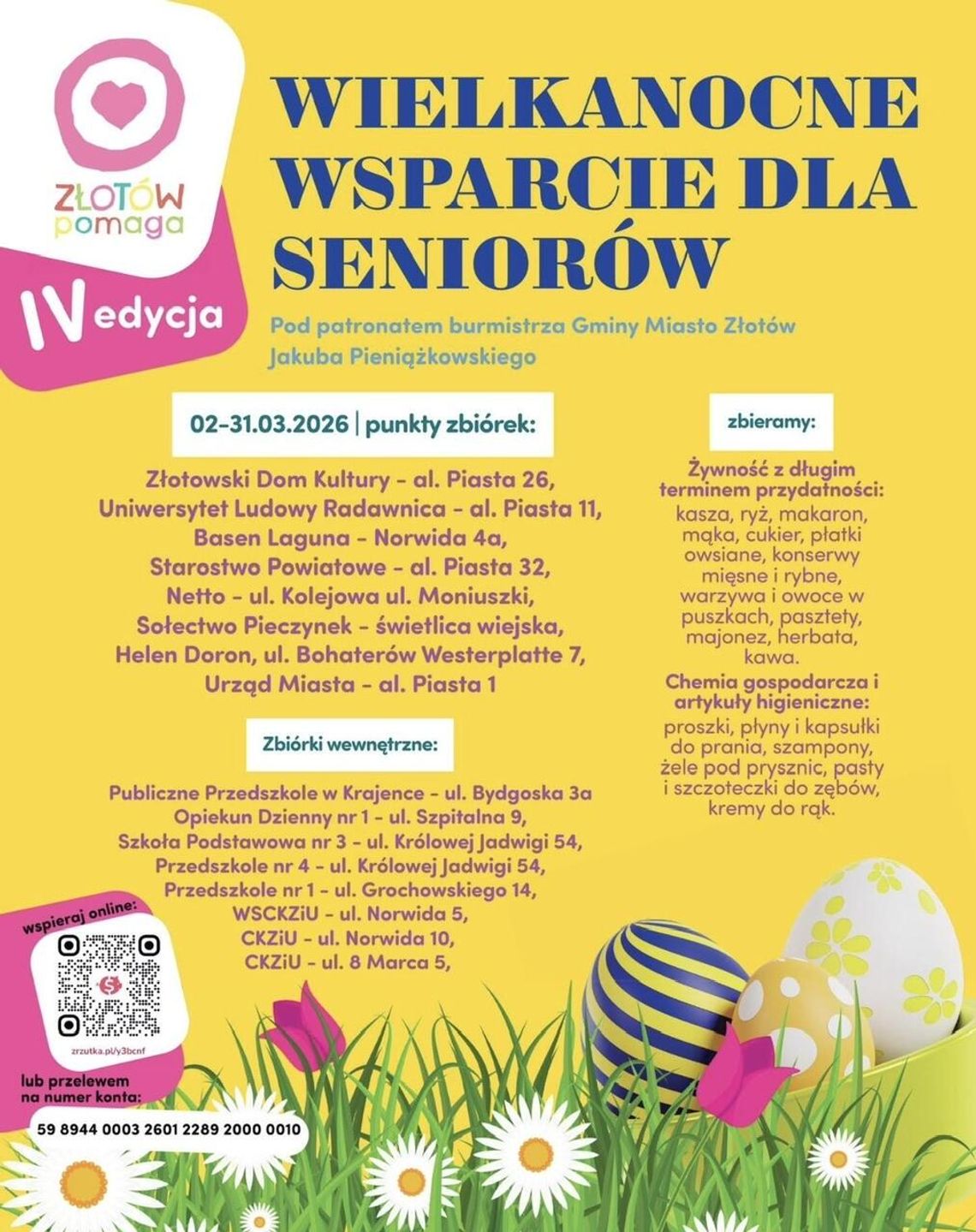 IV edycja „Wielkanocnego Wsparcia dla Seniorów” rusza od dziś IV edycja „Wielkanocnego Wsparcia dla Seniorów” rusza od dziś