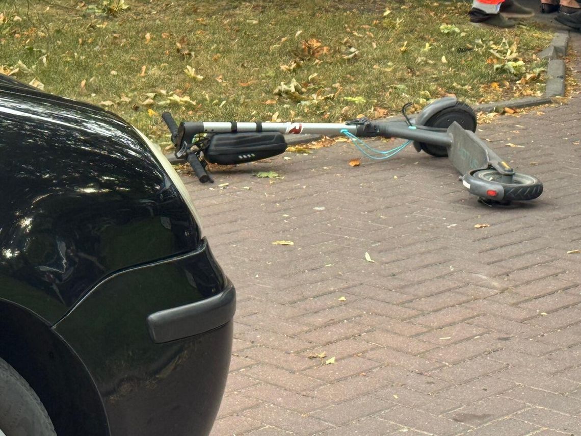 Kolejne zdarzenie z udziałem kierującego hulajnogą