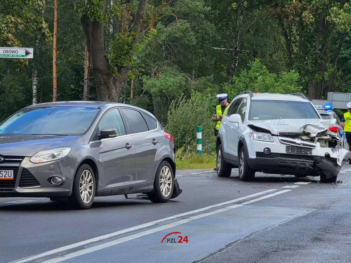 Kolizja na skrzyżowaniu Osowo – Potulice. Na szczęście bez rannych