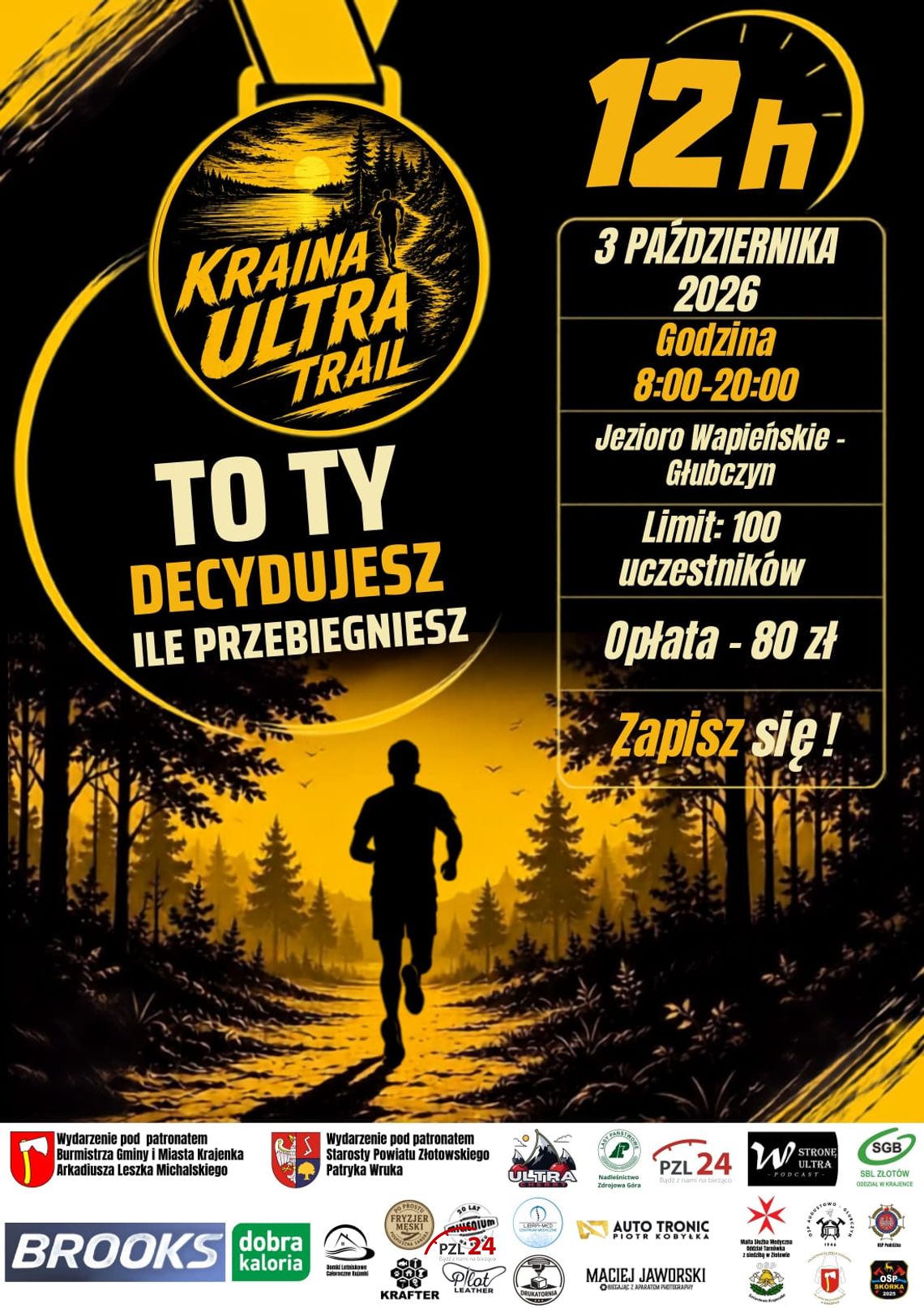 Krajna Ultra Trail – zapisz się na pierwszą edycję wyjątkowego biegu nad Jeziorem Wapieńskim