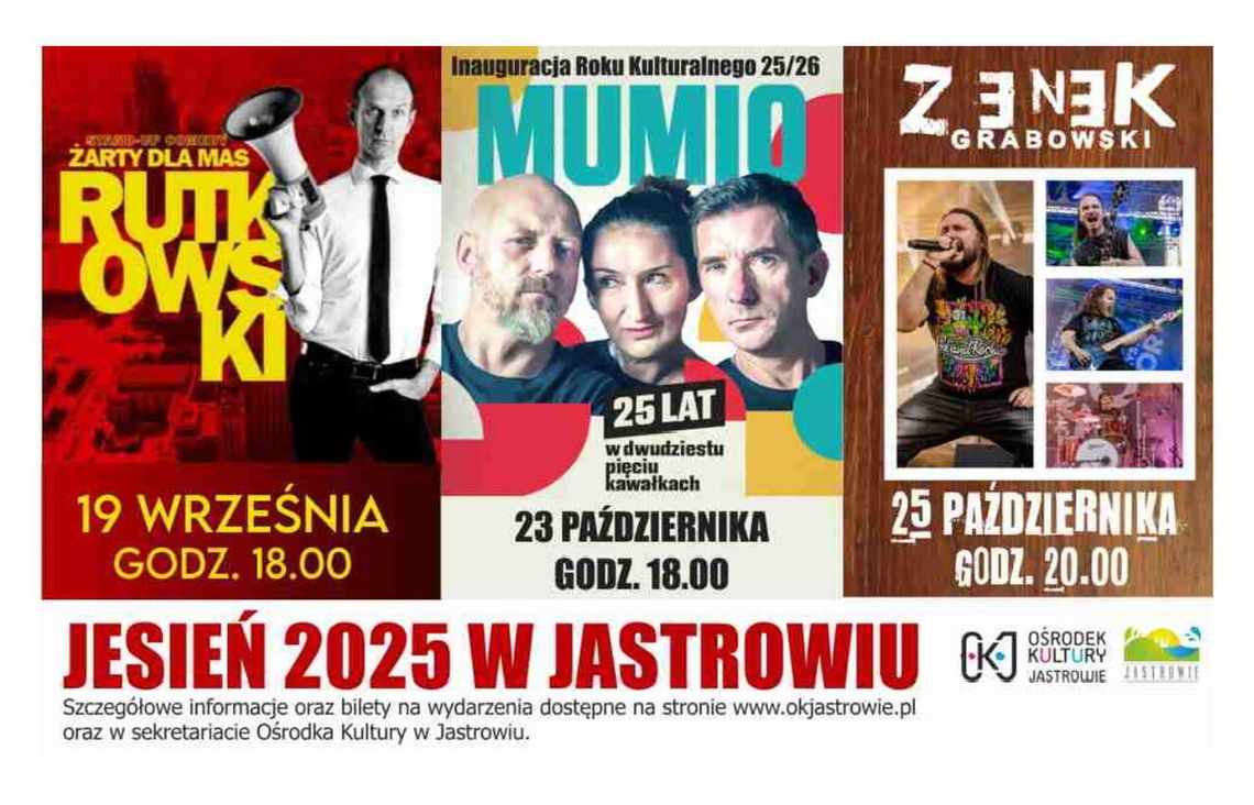Kulturalna jesień w OKJ – sprawdź, co czeka na publiczność