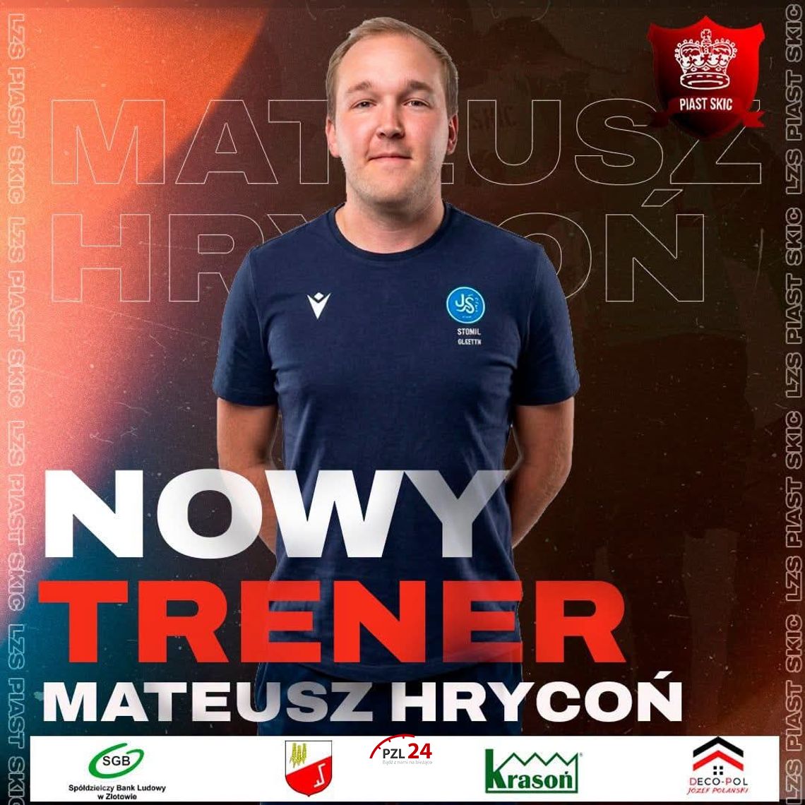 Mateusz Hrycoń poprowadzi Piast Skic. Doświadczony szkoleniowiec rozpoczyna nowy rozdział