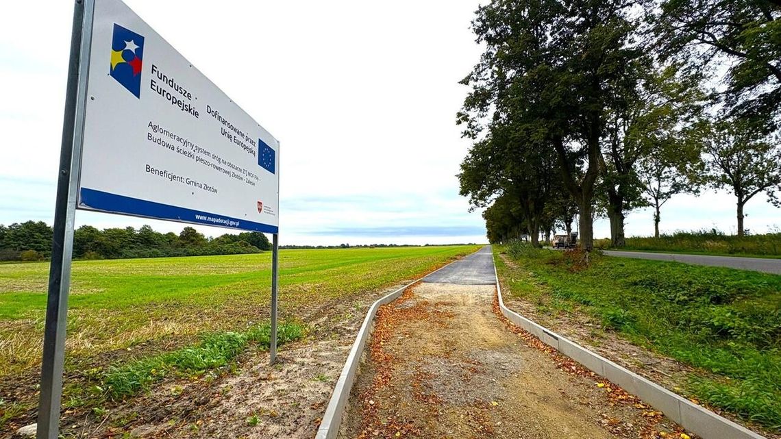 Nowa ścieżka pieszo-rowerowa Złotów – Zalesie dzięki Funduszom Europejskim