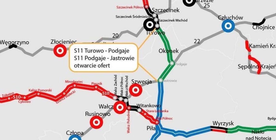 Obwodnica Jastrowia i odcinek S11 coraz bliżej realizacji Obwodnica Jastrowia i odcinek S11 coraz bliżej realizacji