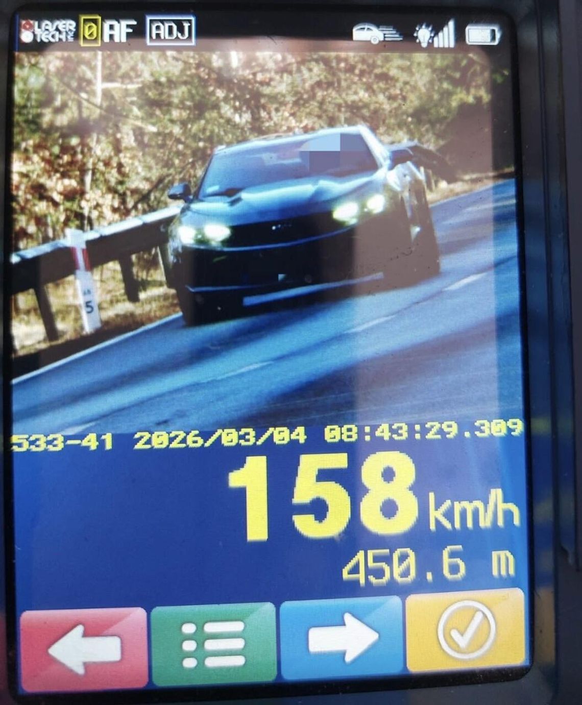 Pierwsze konsekwencje nowych przepisów w powiecie złotowskim. Kierująca straciła prawo jazdy za nadmierną prędkość