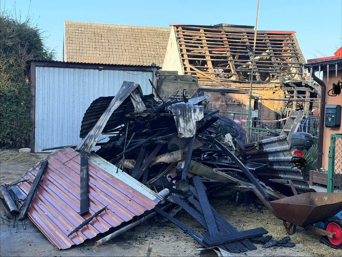 Pożar budynku gospodarczego w Złotowie