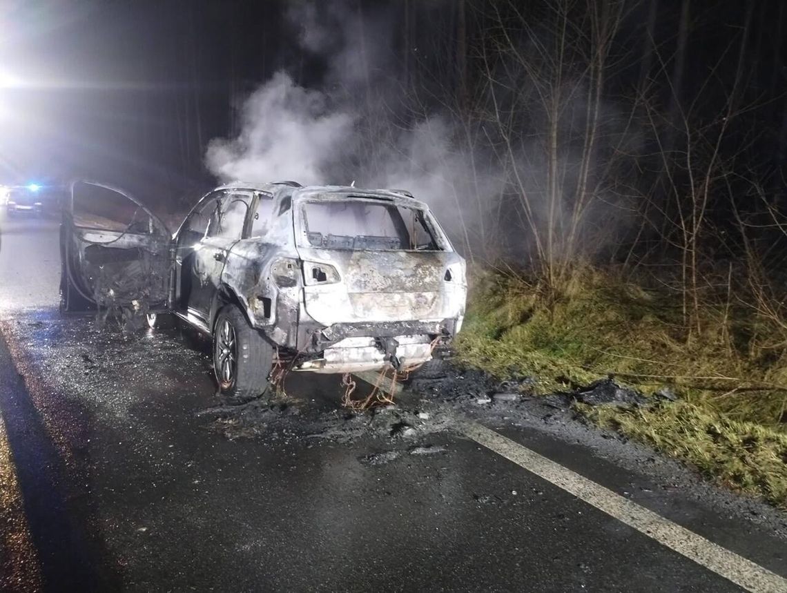 Pożar samochodu na DK22