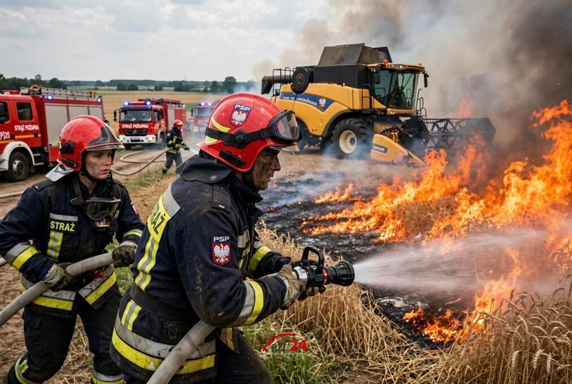Pożary pól i traw. Pracowite popołudnie strażaków w powiecie złotowskim Pożary pól i traw. Pracowite popołudnie strażaków w powiecie złotowskim