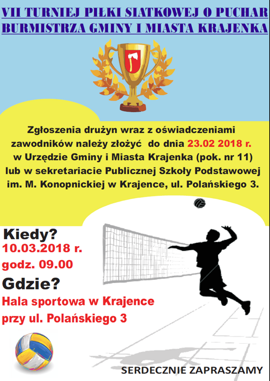 Turniej siatkówki w Krajence