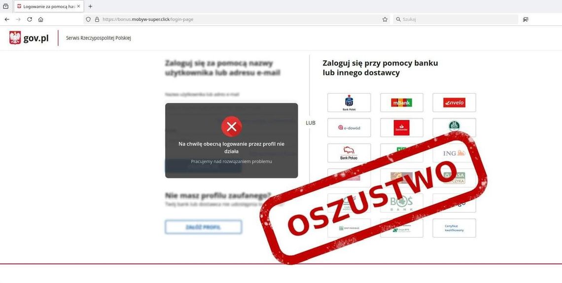 Uwaga! Oszuści podszywają się pod gov.pl – nie daj się nabrać!