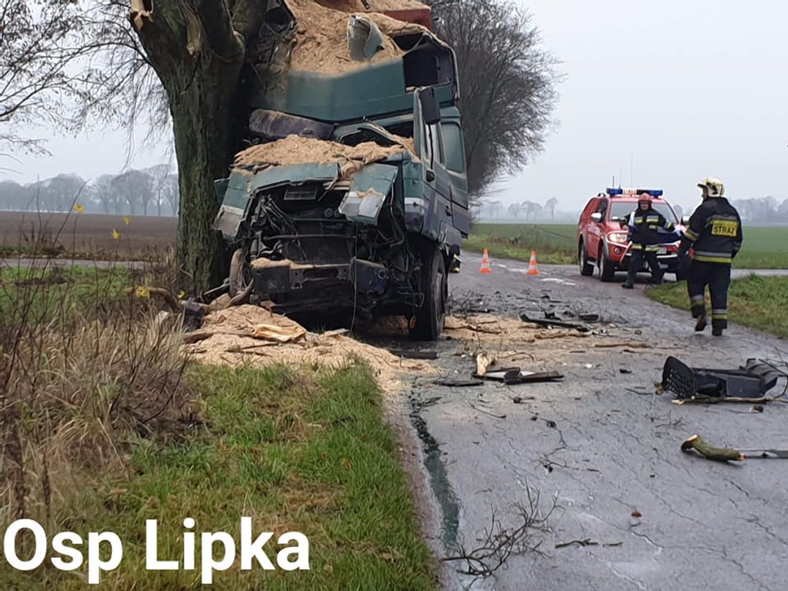 Wypadek na trasie Lipka - Łąkie