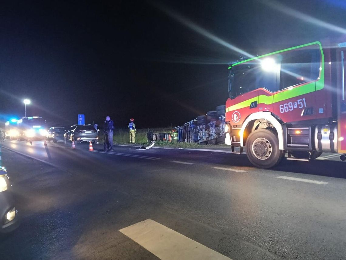 Wypadek pod Złotowem – zderzenie ciężarówki z osobówką