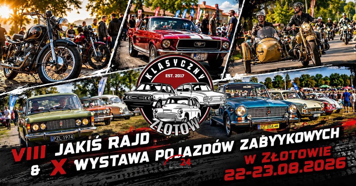 X Wystawa Pojazdów Zabytkowych w Złotowie. Klasyczna motoryzacja ponownie zawładnie miastem