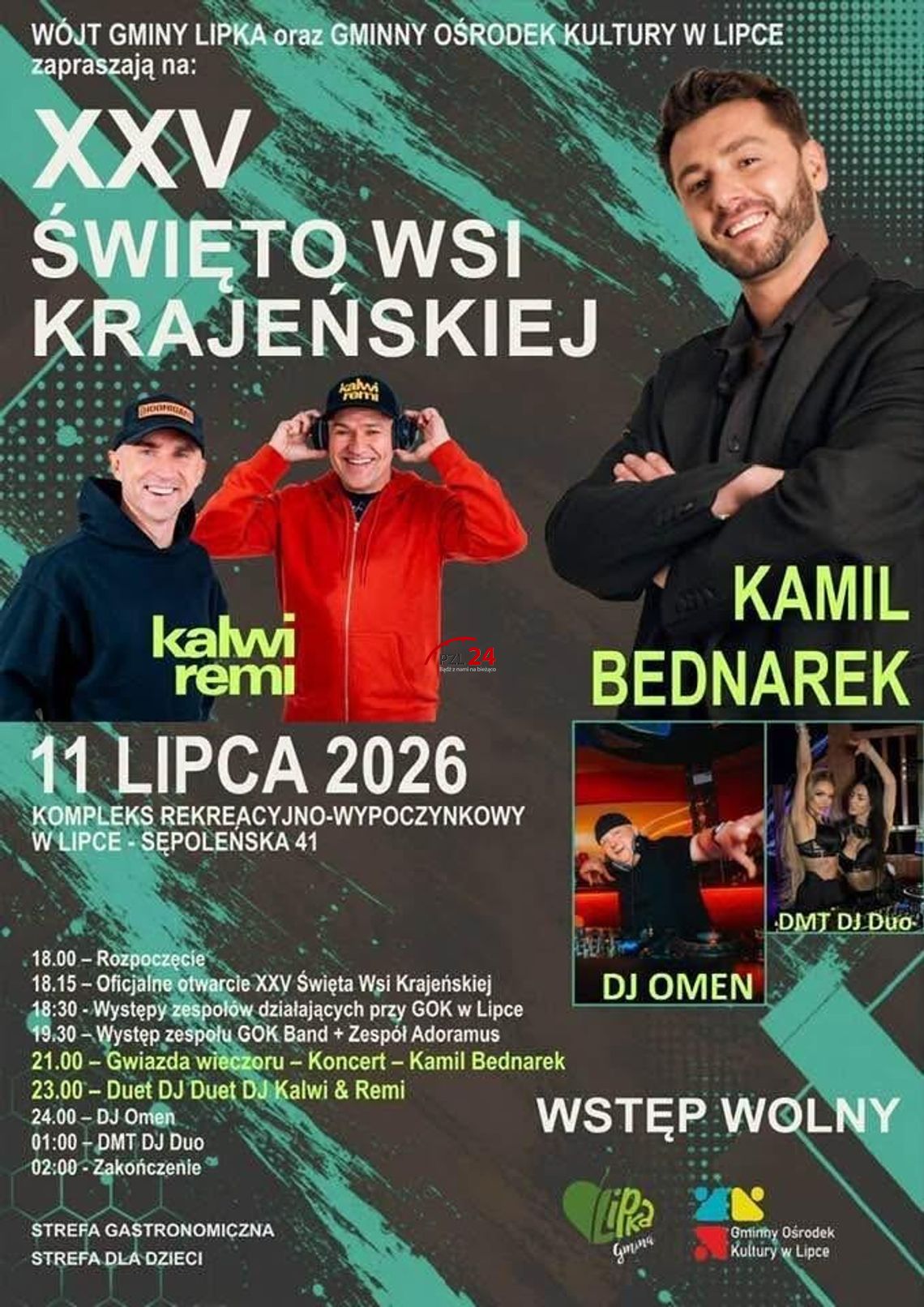 XXV Święto Wsi Krajeńskiej w Lipce. Kamil Bednarek i Kalwi & Remi gwiazdami tegorocznej edycji