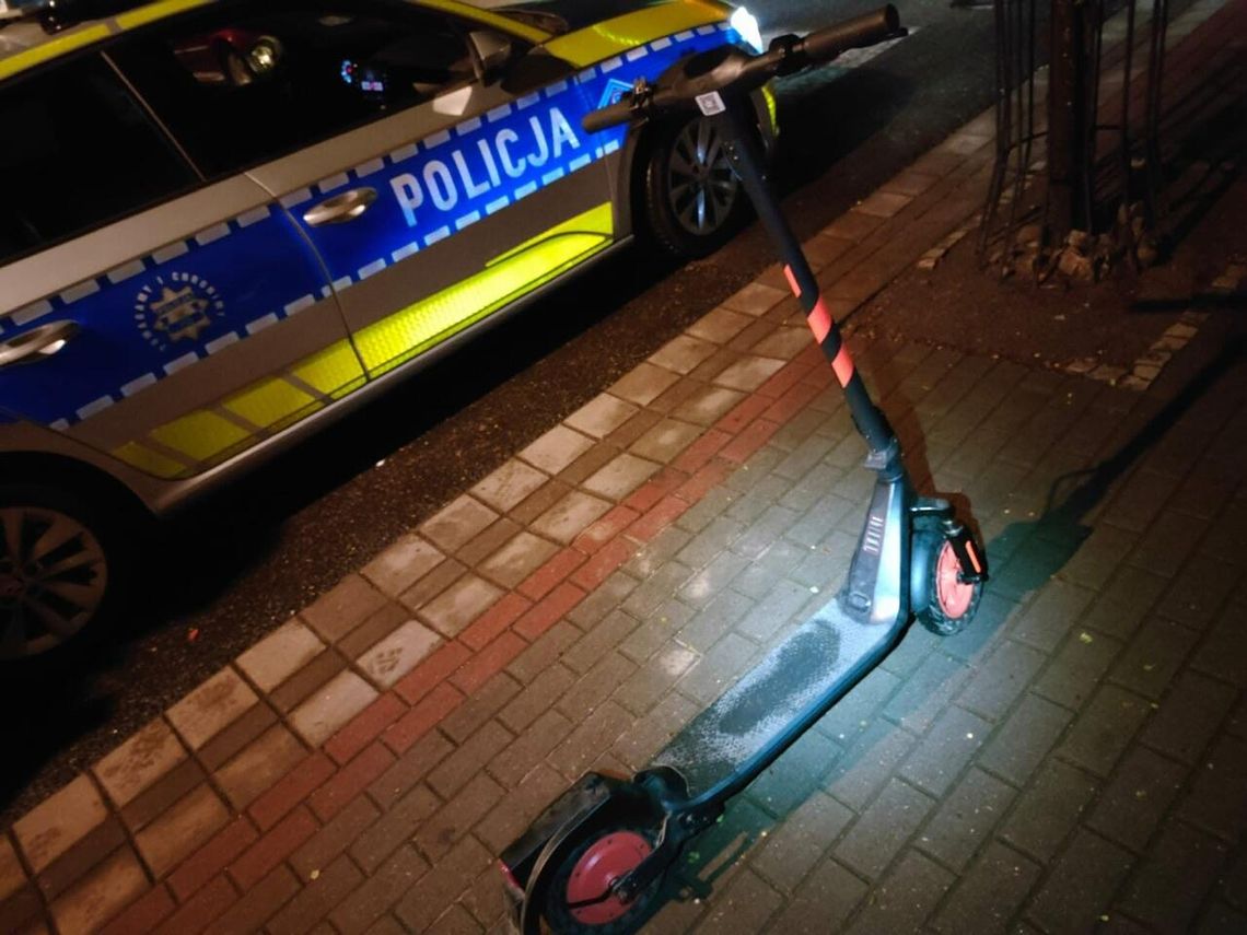 Złotów: 26-latek jechał na „zakazie” hulajnogą… na podwójnym gazie