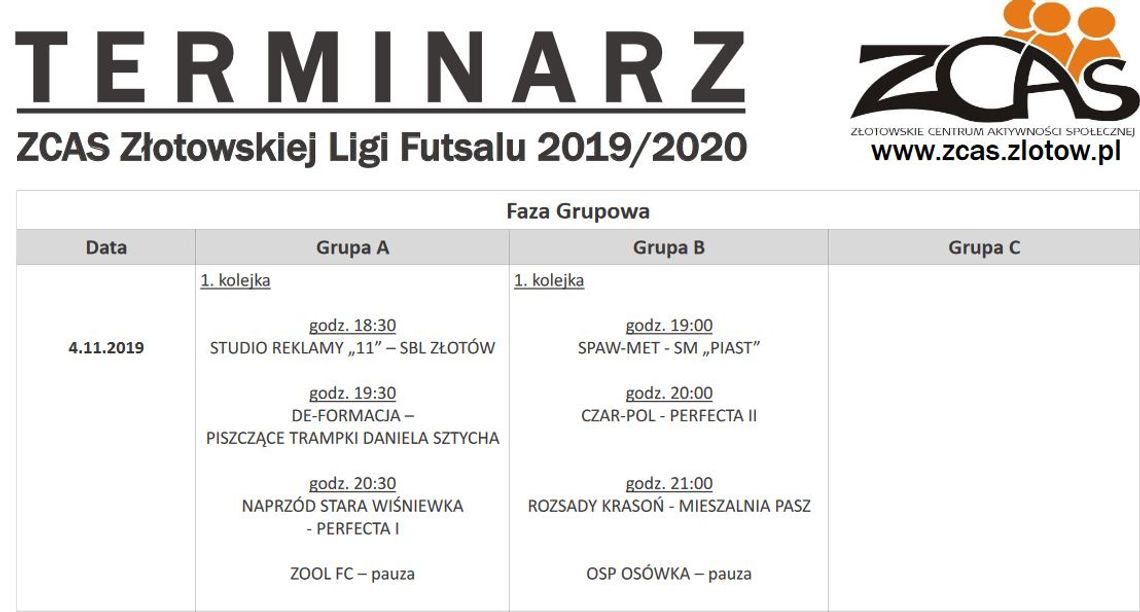 Złotowska Liga Futsalu 2019/20
